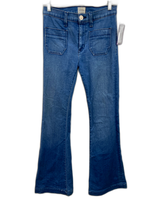 Hudson Size 26 Medium Wash Cotton Denim High Rise Patch Pocket Flare Jeans Medium Wash / 26