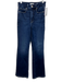 Good American Size 6 Dark Wash Cotton Denim High Rise Whiskering Flare Jeans Dark Wash / 6