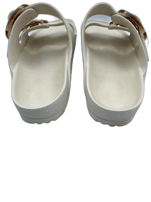 Birkenstock Shoe Size 41 White open toe Double Buckle Flat Sandals White / 41
