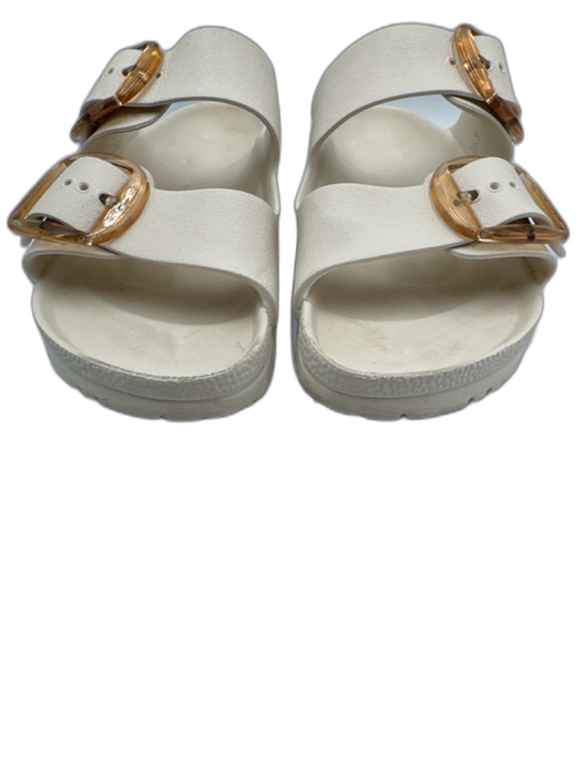 Birkenstock Shoe Size 41 White open toe Double Buckle Flat Sandals White / 41