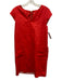 Kate Spade Size 2 Red Linen Sleeveless Split V neckline Pockets Mini Dress Red / 2