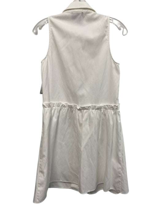 Tuckernuck Size XS White Cotton & Polyester Sleeveless Buttons Collar Mini Dress White / XS