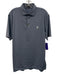 Peter Millar Size M Purple & Green Polyester Striped Polo Men's Short Sleeve Purple & Green / M