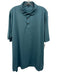 Peter Millar Size XL Green & White Polyester All Over Print Polo Short Sleeve Green & White / XL