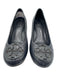 Tory Burch Shoe Size 7.5 Black Leather Logo Slip On Wedges Black / 7.5
