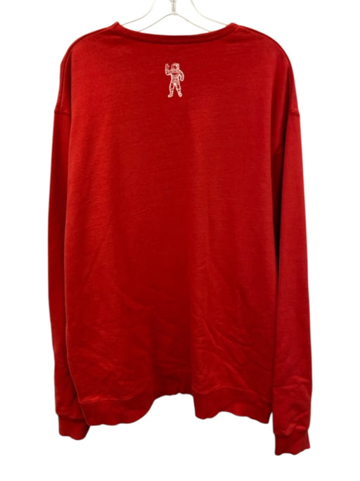 Billionaire Boys Size XXL Red & White Cotton Blend logo Crew Long Sleeve Shirt Red & White / XXL