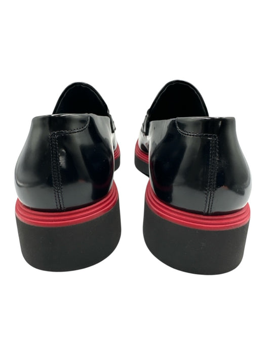Ferragamo Shoe Size 12 Black & Red Leather Solid Loafer Men's Shoes Black & Red / 12