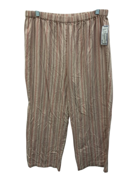 Burberry London Size L Pink & Multi Striped Long Sleeve Elastic Waist Pajamas Pink & Multi / L