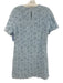Tuckernuck Size M Light Blue Cotton Crochet Short Sleeve Below Knee Floral Dress Light Blue / M