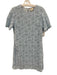 Tuckernuck Size M Light Blue Cotton Crochet Short Sleeve Below Knee Floral Dress Light Blue / M