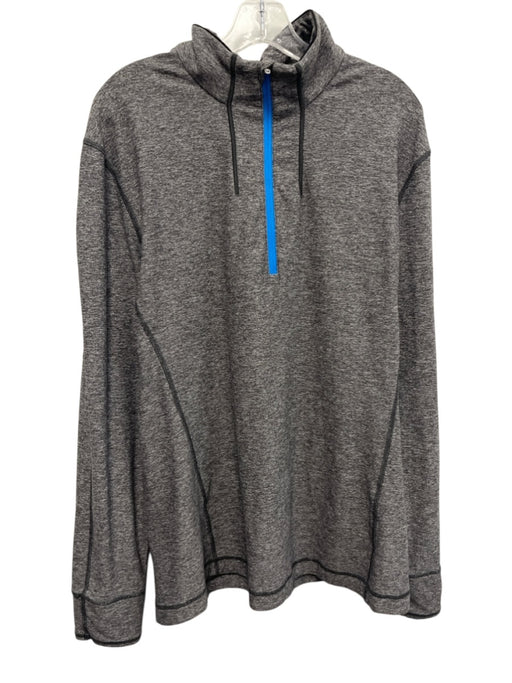 Lululemon Size Est XL Gray Synthetic Heathered Quarter Zip Long Sleeve Shirt Gray / Est XL