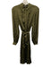 Scotch & Soda Size S Olive Green Viscose Collar Neck Button Down Dress Olive Green / S