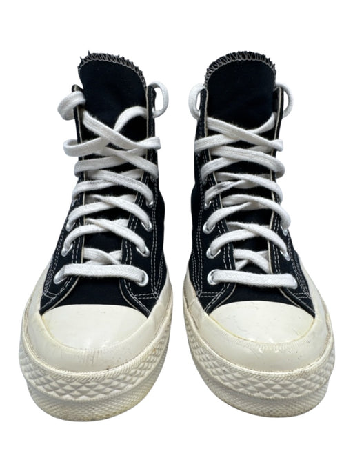 Converse Shoe Size 6 Black, White, Red Canvas & Leather High Top Lace Up Shoes Black, White, Red / 6