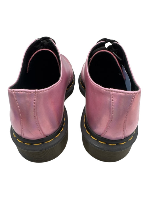 Dr. Martens Shoe Size 10 Pink & Black Leather Iridescent Pearl Lace Up Shoes Pink & Black / 10