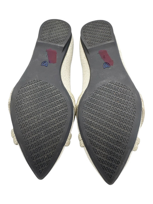 Rothy's Shoe Size 7 sliver Synthetic Twisted Knot Shimmer Flats sliver / 7