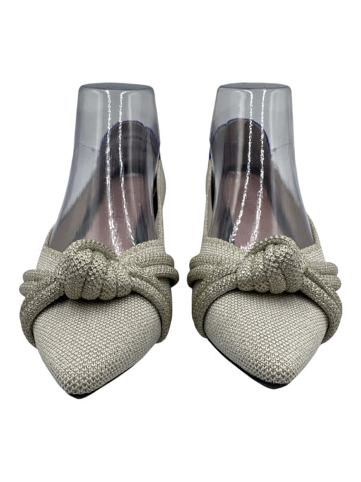 Rothy's Shoe Size 7 sliver Synthetic Twisted Knot Shimmer Flats sliver / 7
