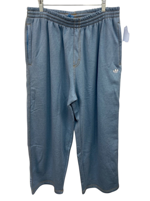 Adidas NWT Size L Blue & Yellow Cotton Solid Sweatpants Men's Pants Blue & Yellow / L