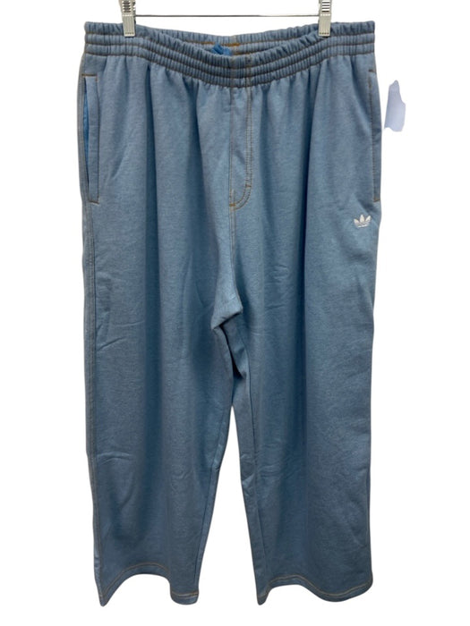 Adidas NWT Size L Blue & Yellow Cotton Solid Sweatpants Men's Pants Blue & Yellow / L