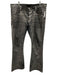 Purple - Brand Size 36 Silver & Black Cotton Solid Jean Men's Pants Silver & Black / 36