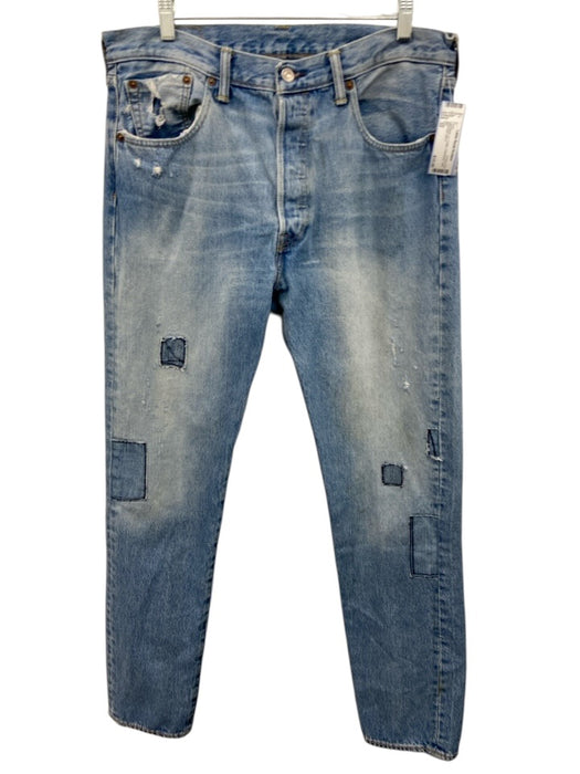 Levis Size 33 Light Wash Cotton Distressed Jean Men's Pants Light Wash / 33