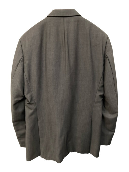 Boss Gray Wool Solid 2 Button Men's Suit Gray / 40R