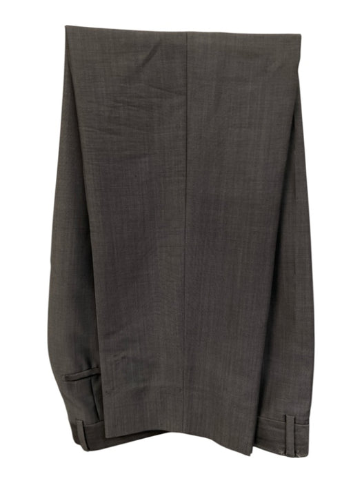 Boss Gray Wool Solid 2 Button Men's Suit Gray / 40R