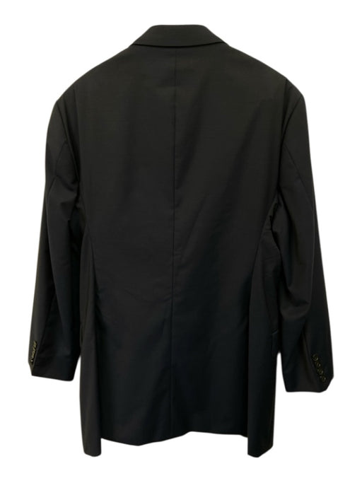 Boss Navy Blue Wool Solid 2 Button Men's Suit Navy Blue / 46L