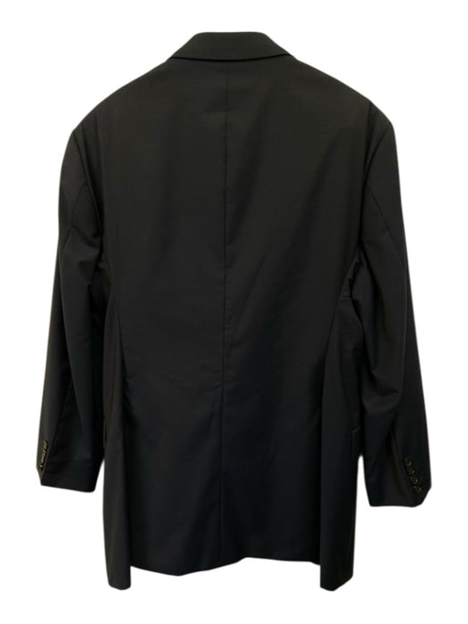 Boss Navy Blue Wool Solid 2 Button Men's Suit Navy Blue / 46L