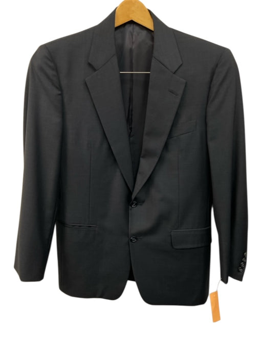 Hickey Freeman Navy Blue Wool Solid 2 Button Men's Suit Navy Blue / 40R
