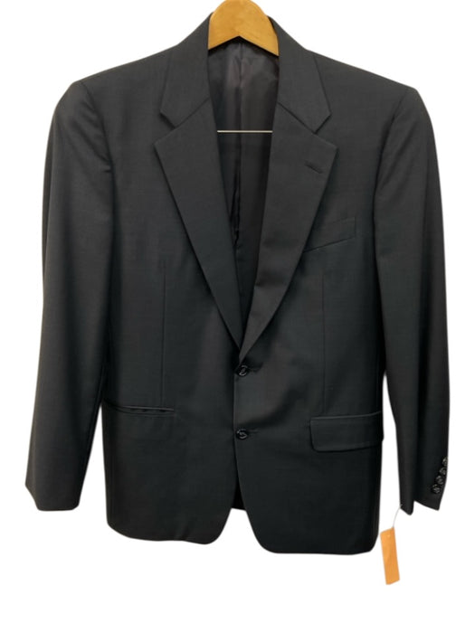 Hickey Freeman Navy Blue Wool Solid 2 Button Men's Suit Navy Blue / 40R