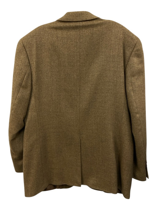 Alan Flusser Brown Lambswool & Cashmere 2 Button Men's Blazer Brown / 44r
