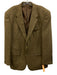 Alan Flusser Brown Lambswool & Cashmere 2 Button Men's Blazer Brown / 44r