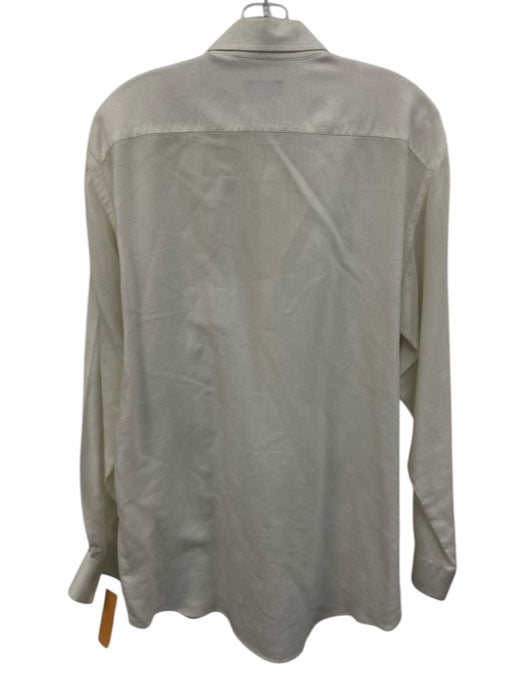 Versace Classic V2 Size 16 White Stripe Button Down Men's Long Sleeve Shirt White / 16
