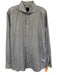 Boss AS IS Size 17 White & Blue Cotton All Over Print Men's Long Sleeve Shirt White & Blue / 17