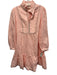 Tuckernuck Size Small Pink & Green Linen Blend Long Sleeve Embroidered Dress Pink & Green / Small