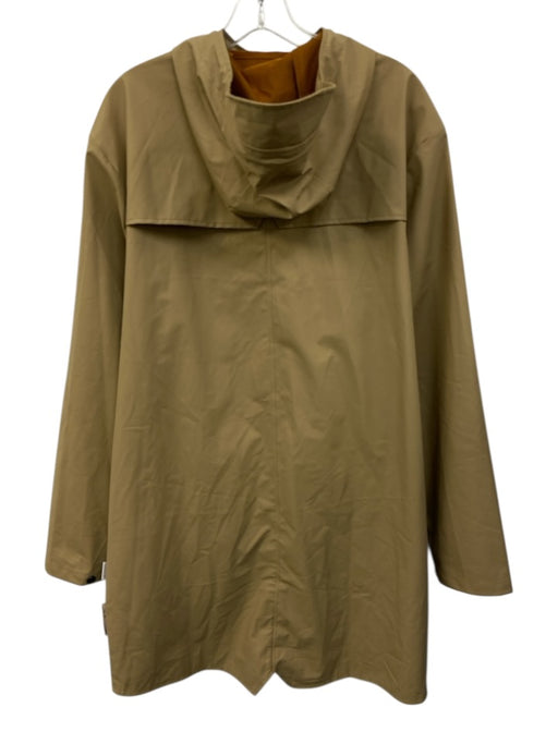 Rains Size M/L Tan Synthetic Solid Windbreaker Zip Up Men's Jacket Tan / M/L