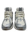 New Balance Shoe Size 8 Cream & Silver Synthetic Knit Leather Lace Up Sneakers Cream & Silver / 8