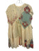 Free People Size S Yellow, blue, red Cotton Floral Patchwork swing Dress Yellow, blue, red / S