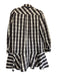 Tuckernuck Size XXS Brown & White Cotton & Linen Gingham Button Down Dress Brown & White / XXS