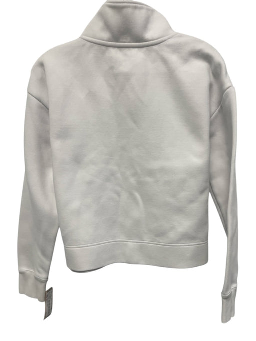 Tuckernuck Sport Size S White Cotton Blend Mock Neck Snap Pocket Jacket White / S