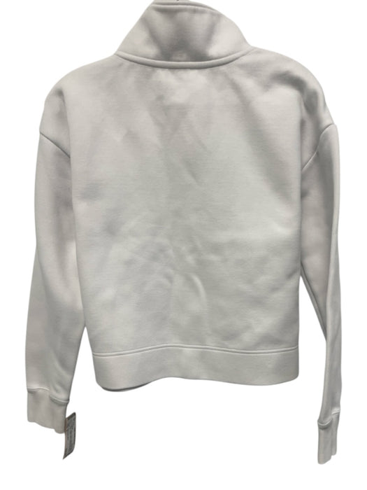 Tuckernuck Sport Size S White Cotton Blend Mock Neck Snap Pocket Jacket White / S