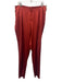 Cinq a Sept Size 12 Red Orange Triacetate Blend Satin Pleated Zip & Hook Pants Red Orange / 12