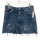 We The Free Size 29 Medium Wash Cotton Distressed Cut Off Button Fly Mini Skirt Medium Wash / 29