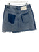 Adidas Size L Medium Wash Cotton Frayed Hem Side Stripe Above Knee Skirt Medium Wash / L