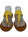 Kate Spade Shoe Size 8.5 Yellow & Brown Leather Upper Studded Thong Sandals Yellow & Brown / 8.5