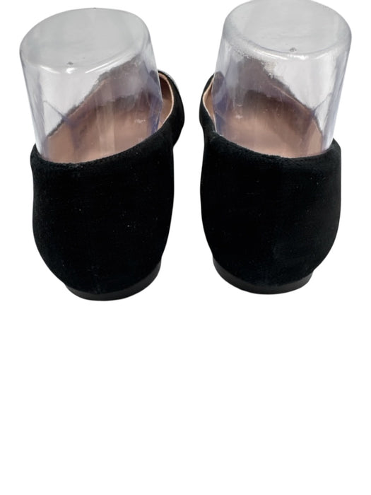 Patricia Green Shoe Size 9 Black & Silver Leather Upper Suede Rhinestone Flats Black & Silver / 9