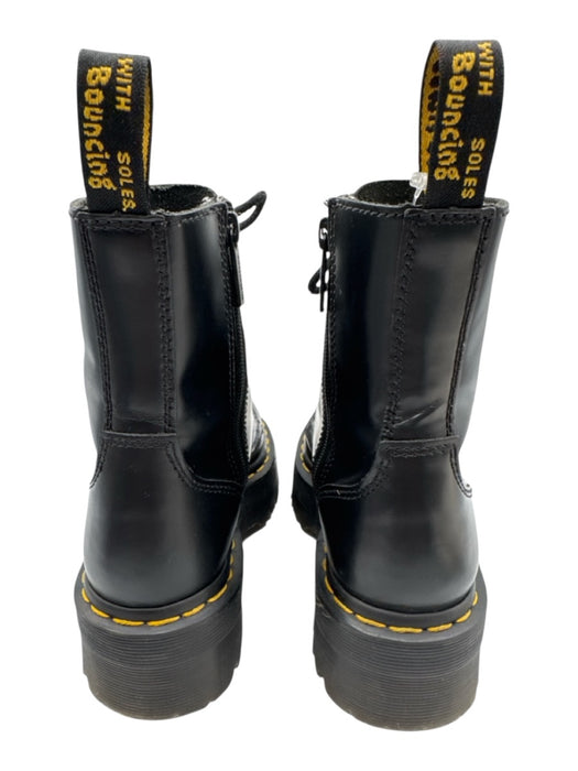 Dr Martens Shoe Size 5 Black Leather Upper Lace Up Platform Mid Calf Boots Black / 5