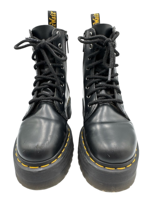 Dr Martens Shoe Size 5 Black Leather Upper Lace Up Platform Mid Calf Boots Black / 5