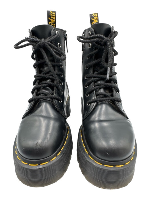 Dr Martens Shoe Size 5 Black Leather Upper Lace Up Platform Mid Calf Boots Black / 5