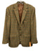 Miller Brothers Tan & Black Wool Blend Plaid 2 Button Men's Blazer Tan & Black / 38R